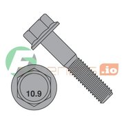 NEWPORT FASTENERS Class 10.9, M8-1.25 Flange Bolt, Black Phosphate Steel, 45 mm L, 500 PK 132619